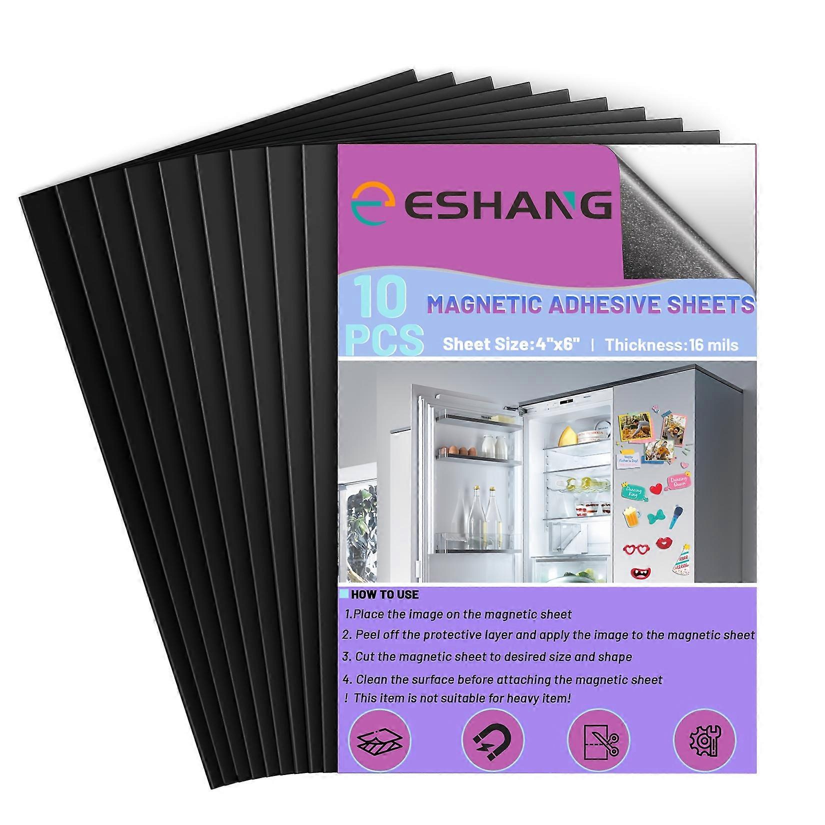 4R 10 Sheets 4x6 Inch kedudes Flexible Magnetic Sheets with Adhesive, Magnetic Paper Business Card Magnets Peel and Stick Sheets Magnet Sheets