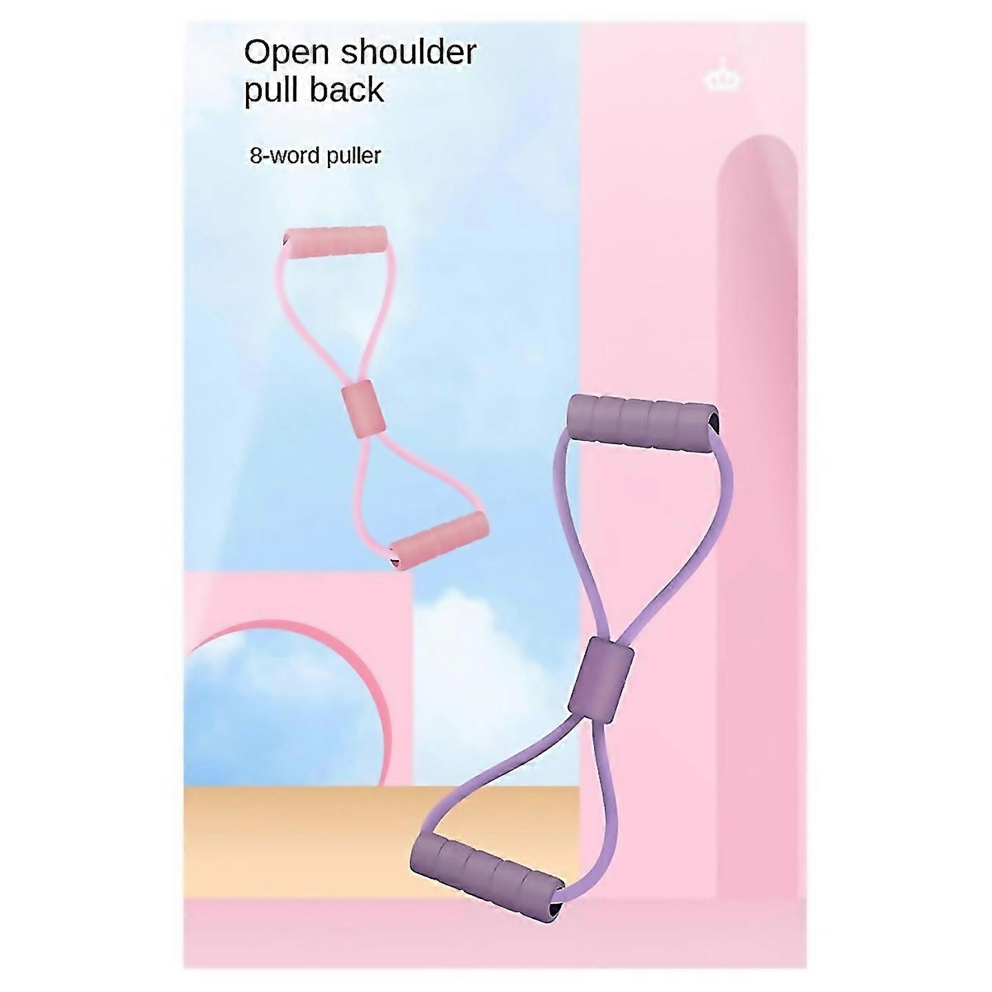 For 8shaped Puller Womens Back Fitness Pull Rope Elastic