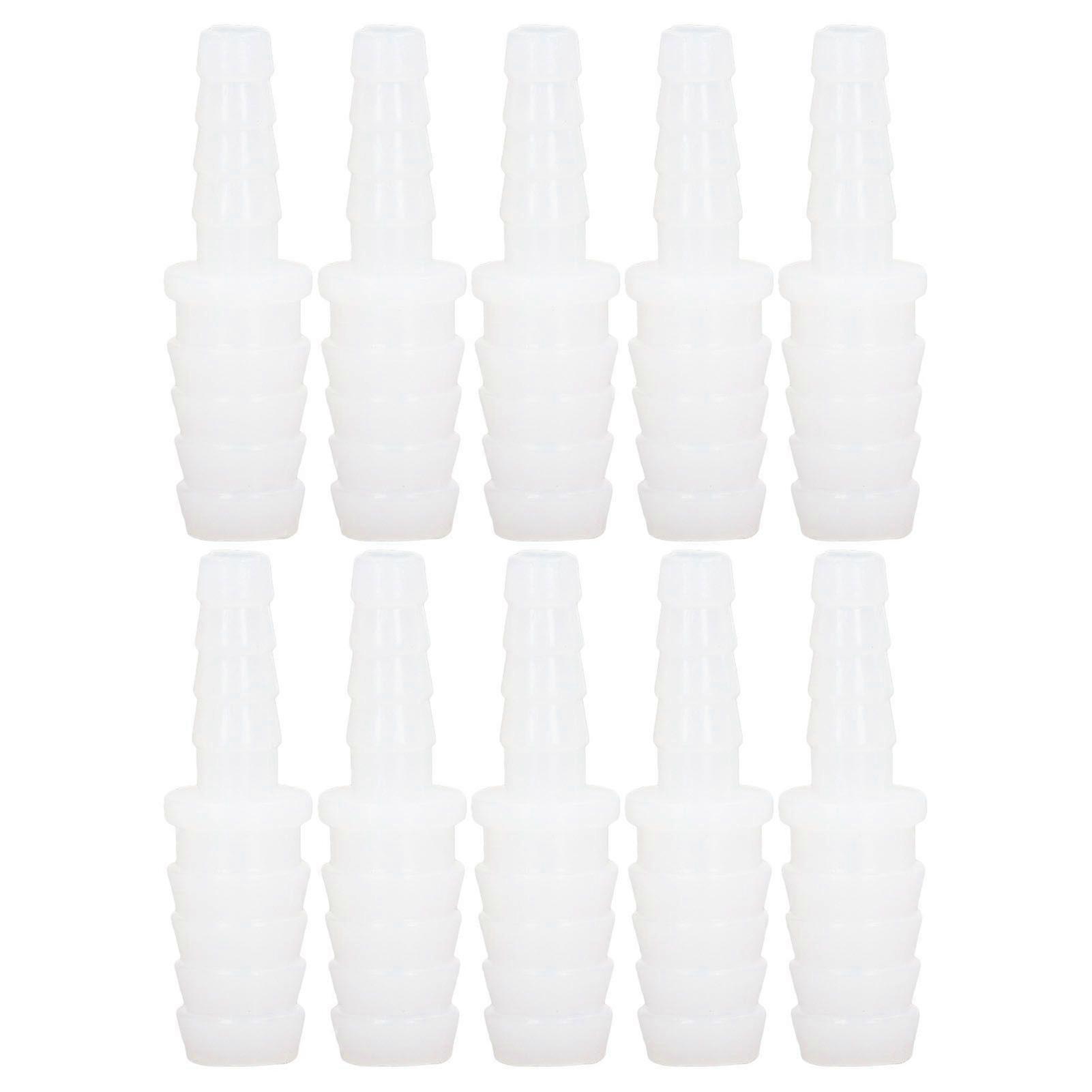 10Pcs Hose Fitting PE Tube Connector Barb Reducer Joint Straight Through Set Kit