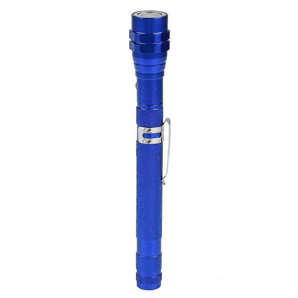 Multi function Mini Flexible Telescopic LED Flashlight Rotatable Torch with Magnetic End (Blue)