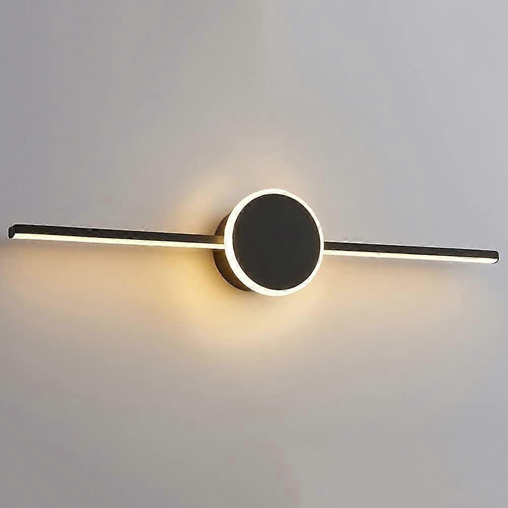 31.5" LED Bathroom Light Fixture, Modern Black Vanity Mirror Lamp, 17W Linear Wall Sconce for Dressing Table, 3000K