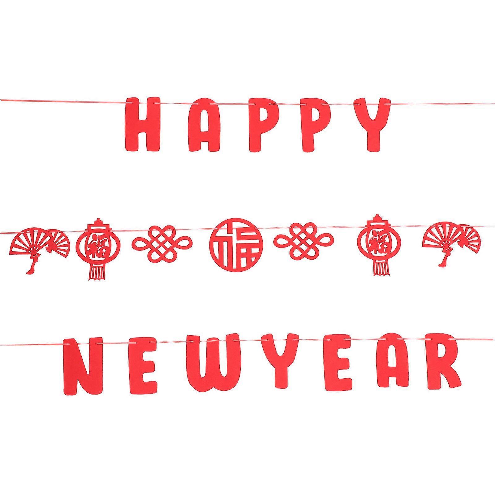 3Sets New Year Banner Garland for Celebrating Party Decoration