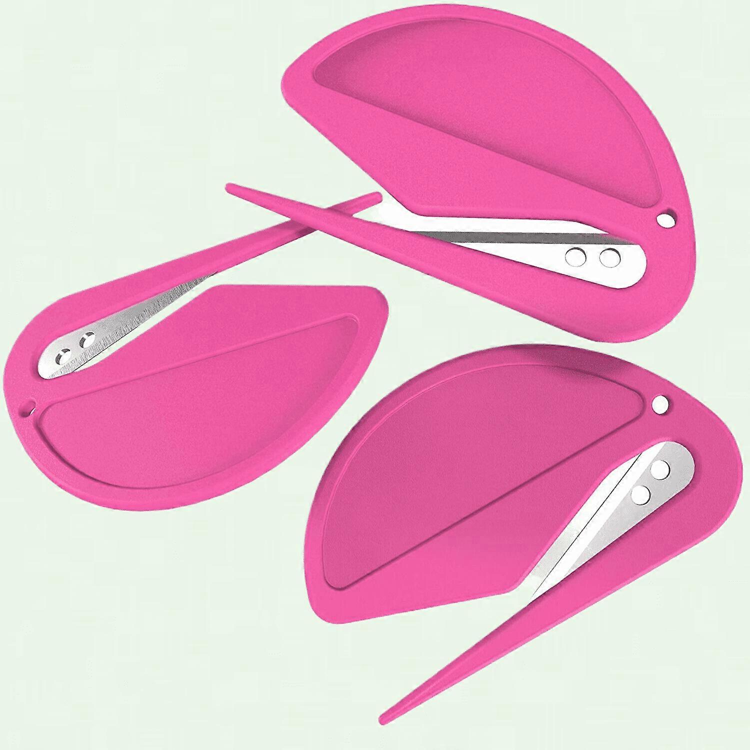 Hot Pink Letter Openers - Set of 3 - Efficient and compatible with Sharp - Easy Envelope Opening (Hot Pink, 3 Pieces)