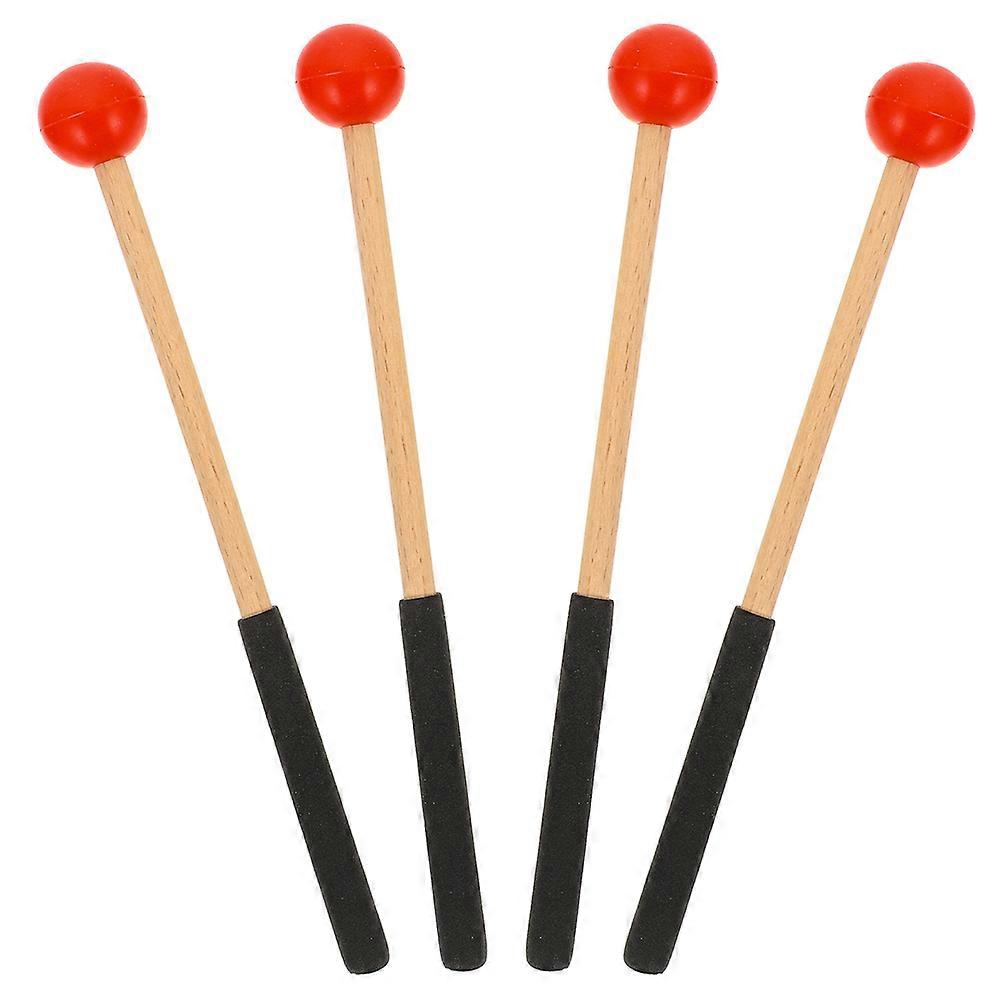 Drum Mallets Percussion Mallets for Marimba Use 8Pairs Red Wood Rubber