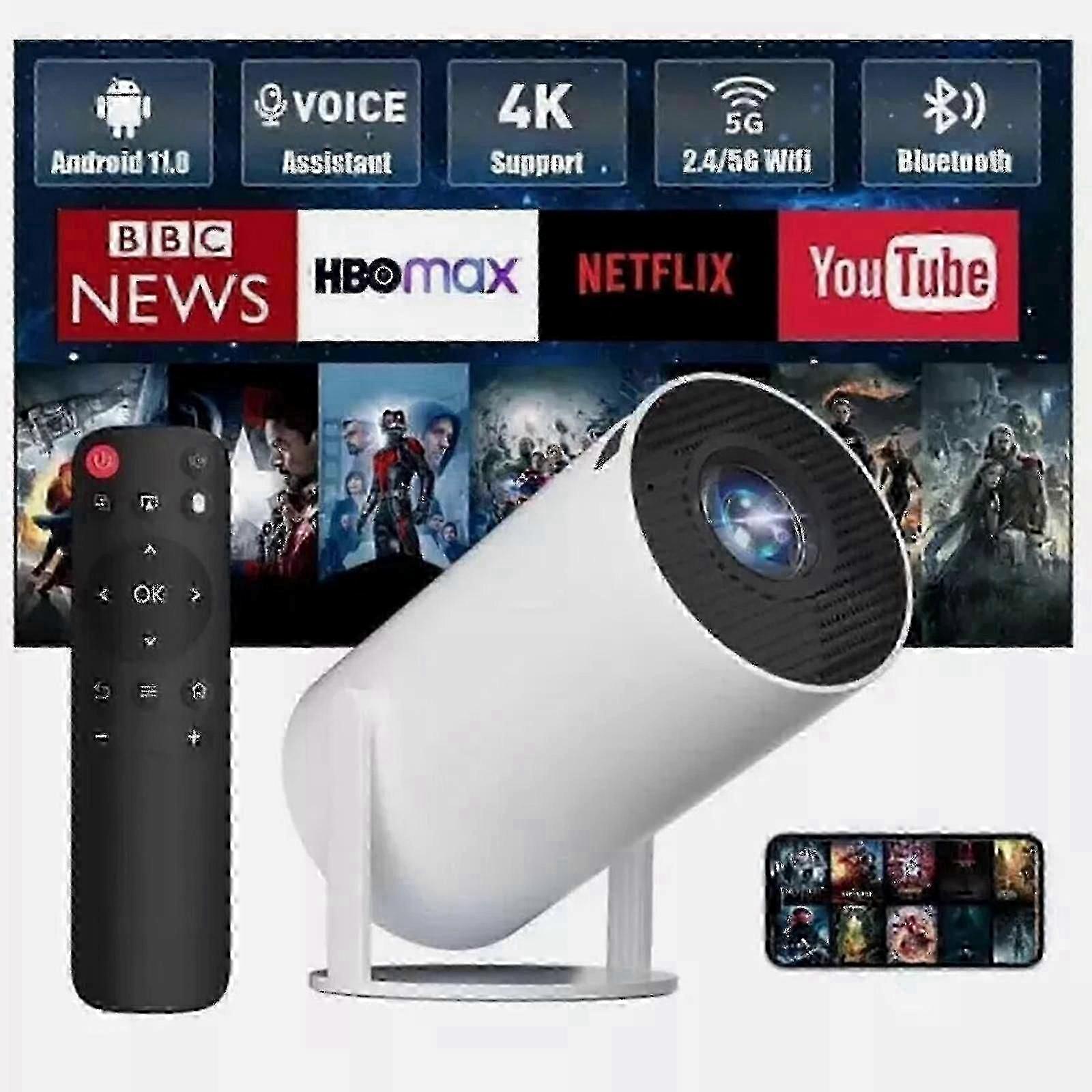 5G 4K Projector Smart HD LED WiFi Bluetooth HDMI. USB Android Office Thuisbioscoop