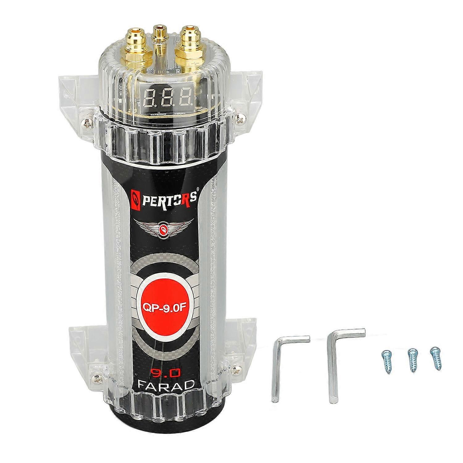 Feature:
1. POWERFUL PERFORMANCE: The 9.0 Farad digital power capacitor provides a high performance 