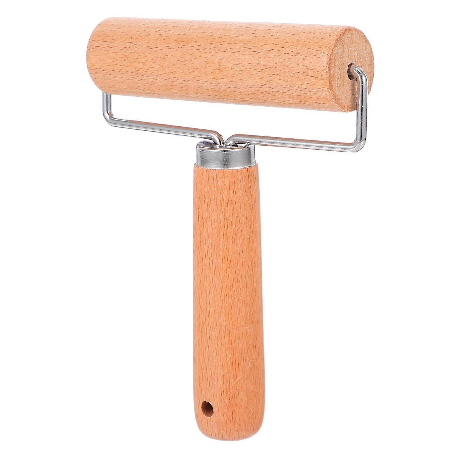 Khaki Wooden Rolling Pin for Dough 3Pcs Dumpling Roller Tool