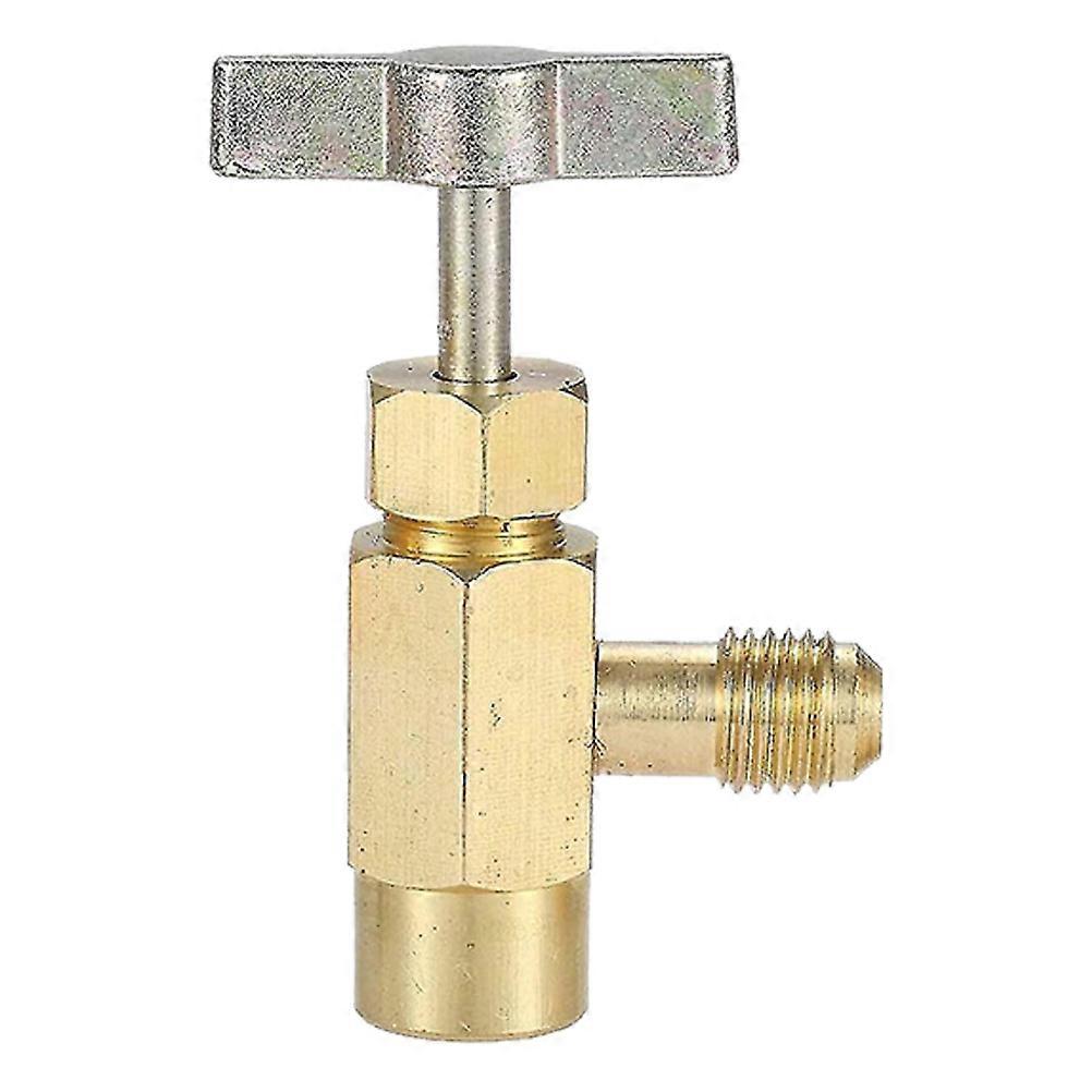 Can Tap With Tank Adapter 2Pcs Designed For Automotive Maintenance And HVAC Repair Featuring Durable Brass Construction And Leak Prevention Function