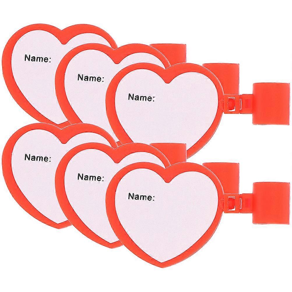 12 Pcs Stethoscope Name Cards For Easy Labeling In Medical Use Designed For Students And Medical Professionals With Heart-Shaped Style In Red