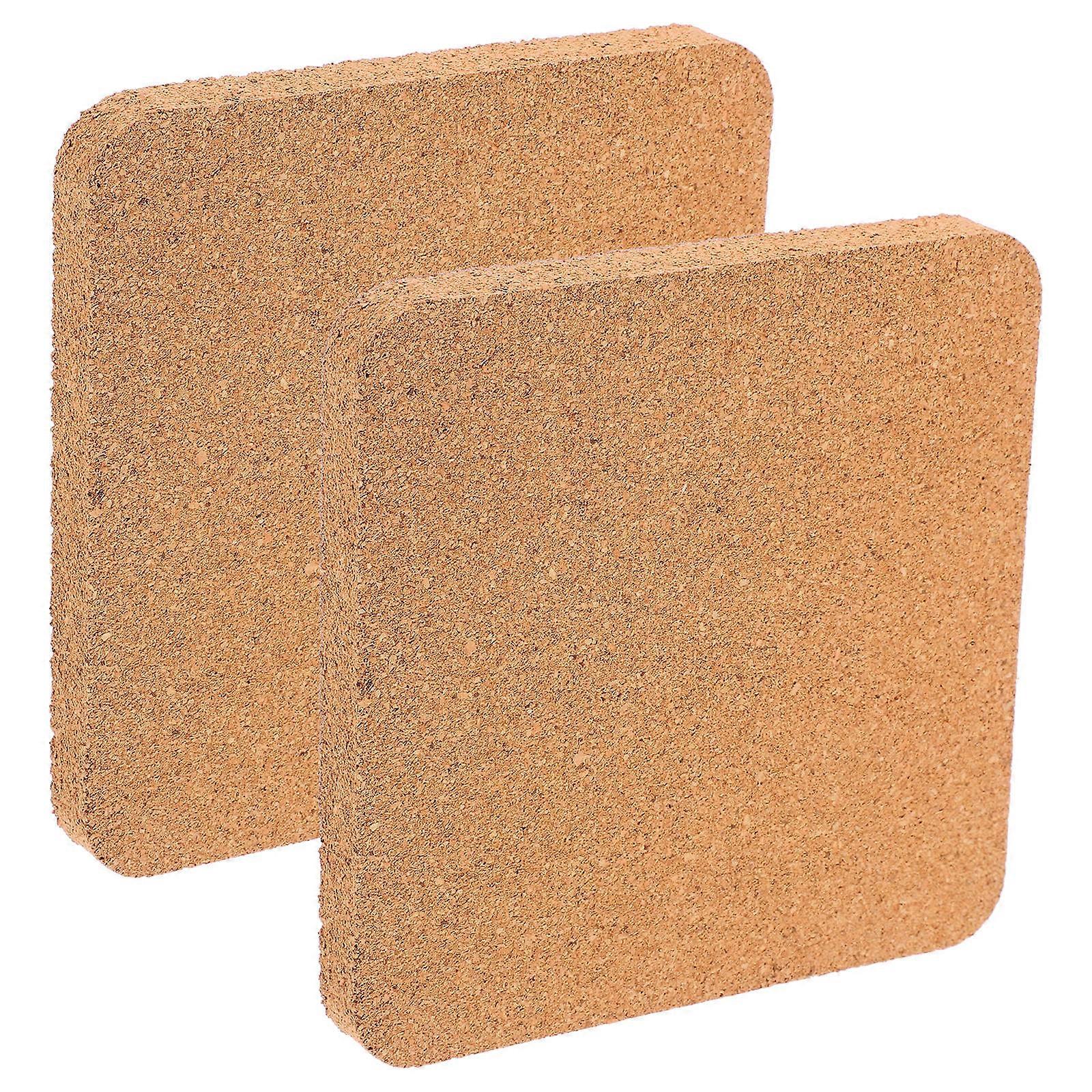 Blank Cork Board 8 Pcs DIY Crafts Pushpin Compatible Notice Board For Friends And Craft Enthusiasts In Khaki Color
