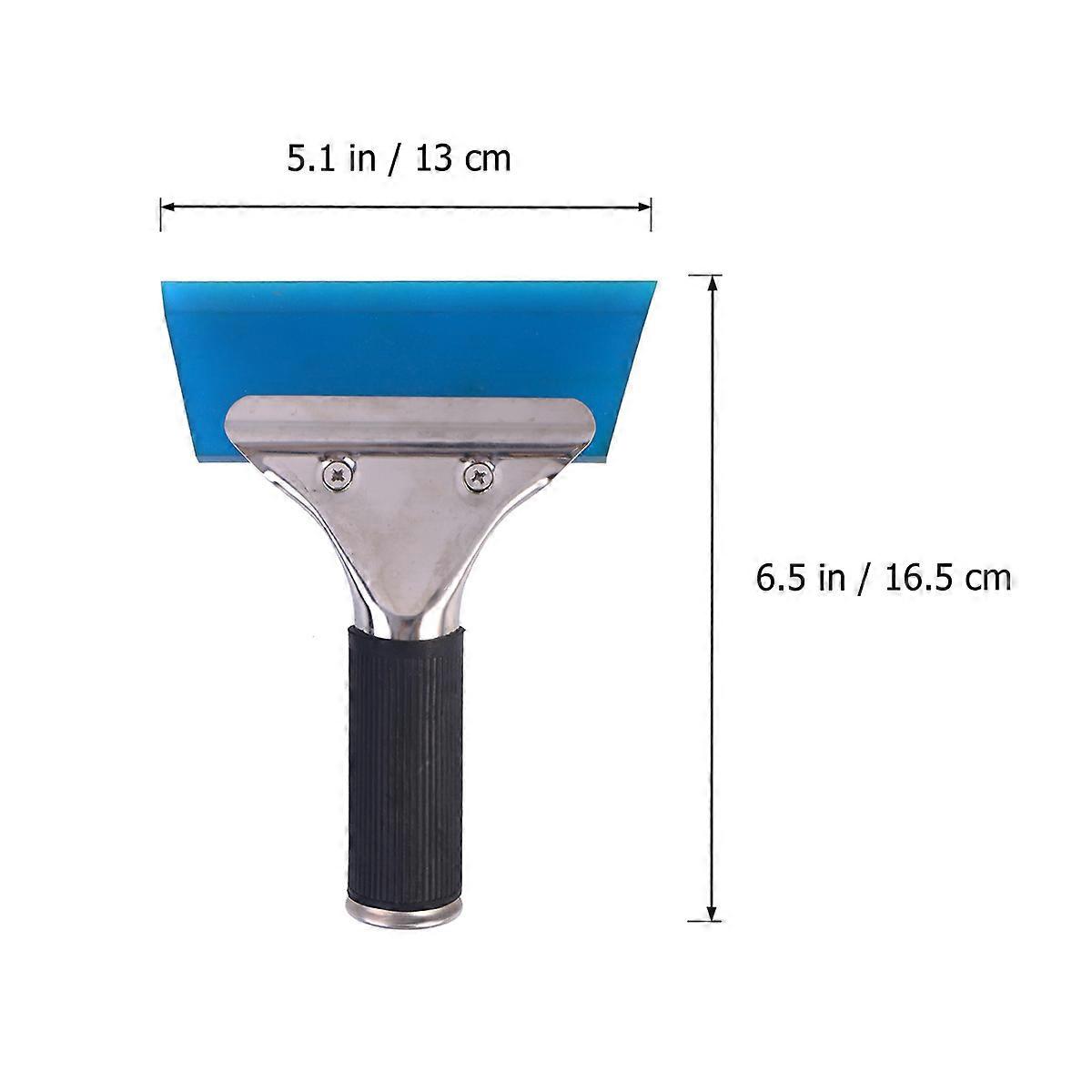 Handheld Squeegee For Window Cleaning Blue Rectangular Water Removal 1Set