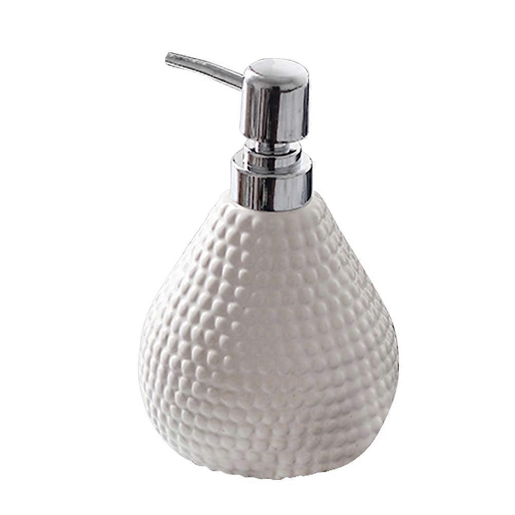 Lotion Pump Dispenser Square Shape Airless Pump Design Heat Resisting Ceramics Material for Home Use Travel 11x11x17 cm Refillable 1Pcs