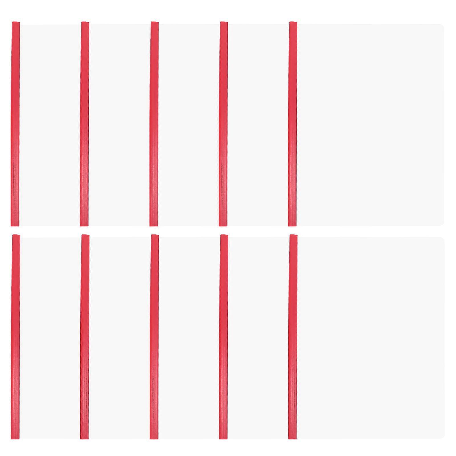 File Draw Rod Folders for Document Filing 20Pcs Red Plastic Clips