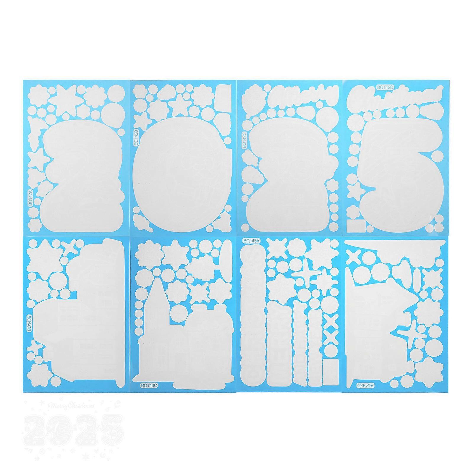 Winter Window Stickers Christmas Window Decals for Home Use 4Sets