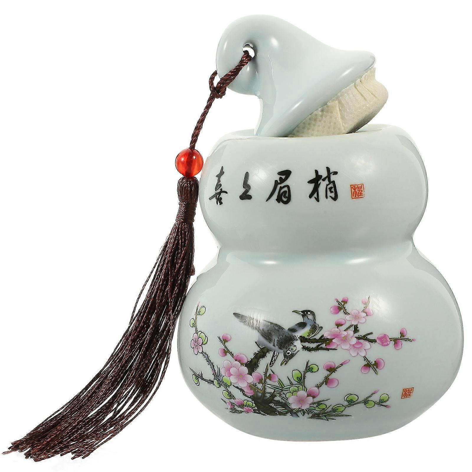 Multi Color Ceramic Tea Jar Household Container for Storage 2Pcs