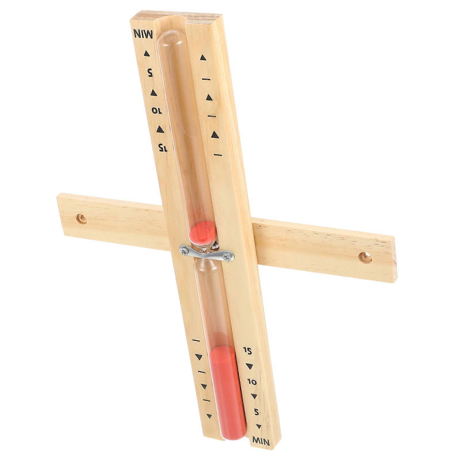 Wooden Hourglass Sauna Timer for 15-Minute Timing 5Pcs Red Color