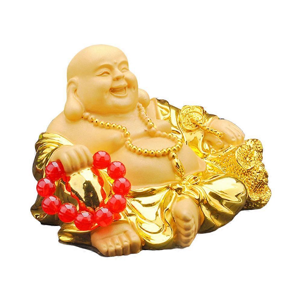 Resin Maitreya Buddha Statue Car Decor for 3Pcs Assorted Color Figures
