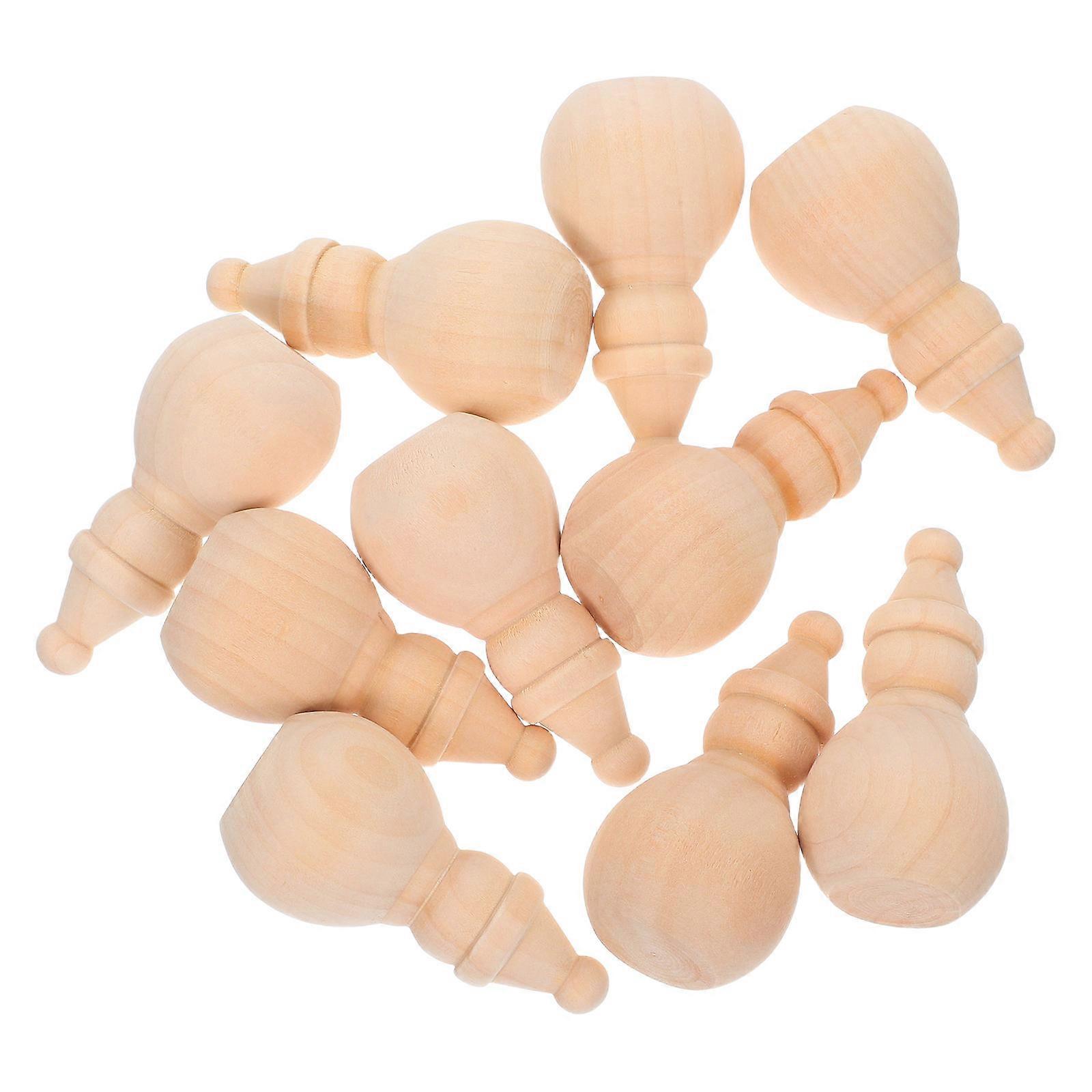 30Pcs Wooden Snowman Figures for DIY Crafting and Painting Peg Dolls