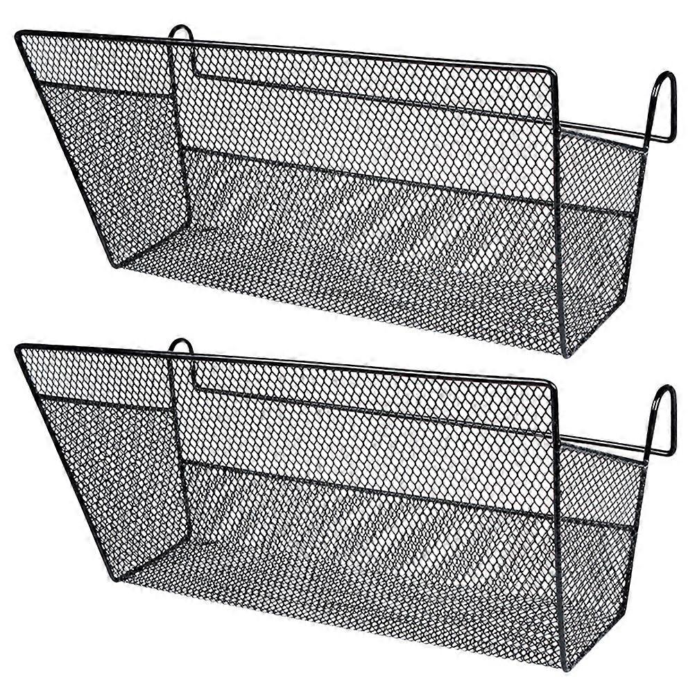 Dormitory Hanging Baskets Iron Bedside Shelf Storage Baskets 2Pcs for Home Use
