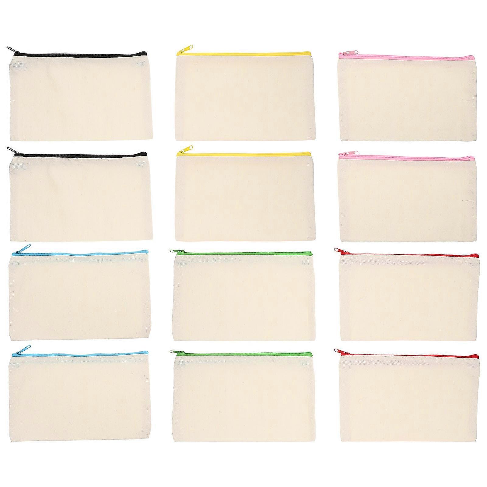 Craft Canvas Bag for DIY 36Pcs Multipurpose Canvas Zipper Pouches