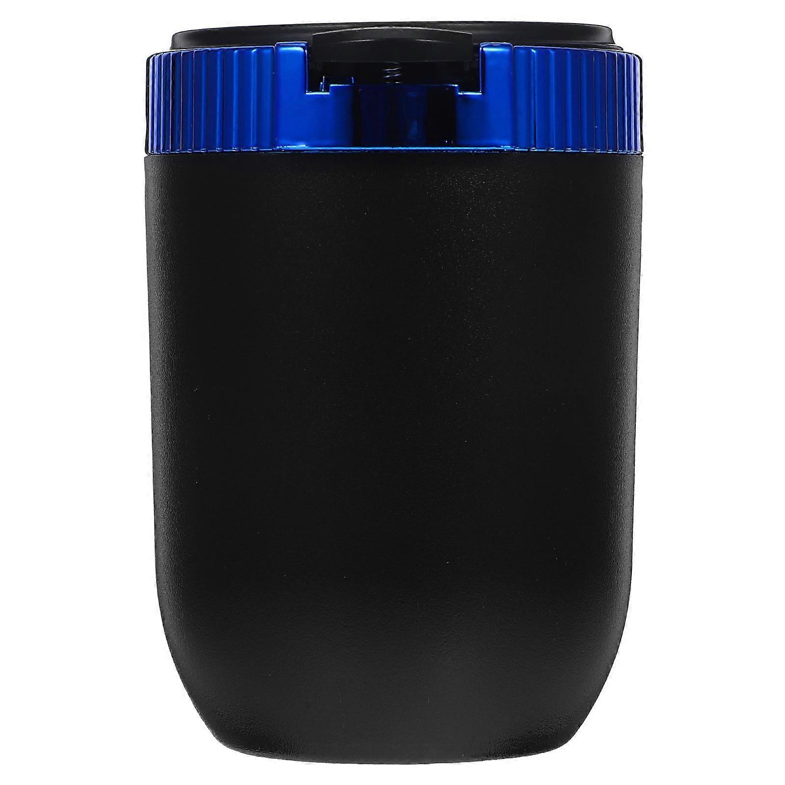 Blue Car Ashtray with Lid for Men 5Pcs Portable Ash Container Set