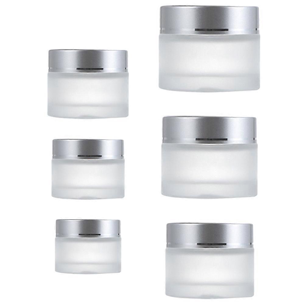 Transparent Face Cream Container Refillable for Travel Use 12Pcs Cosmetic Jars