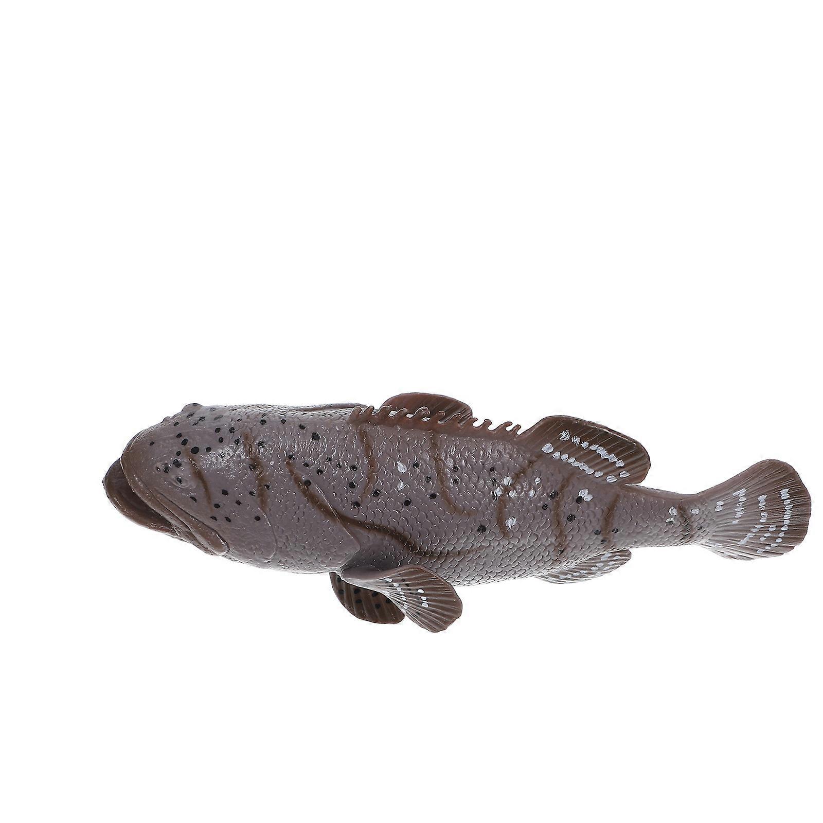 Plastic Fish Model Grouper Figurine for Decoration 5Pcs Simulation Fish