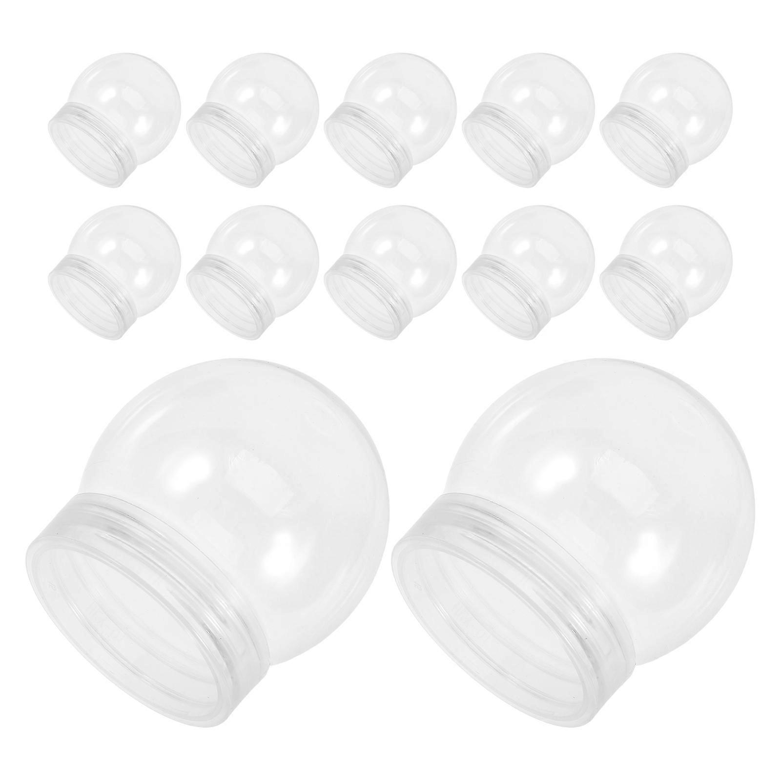 DIY Snow Globe Accessories Transparent Snow Globe for Decor 24Pcs Plastic Globes