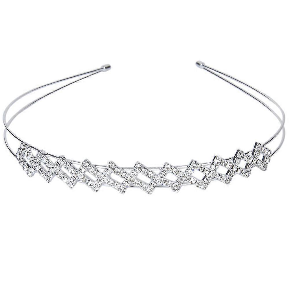 2Pcs Silver Hair Clips for Weddings Rectangular Bridal Style Barrettes