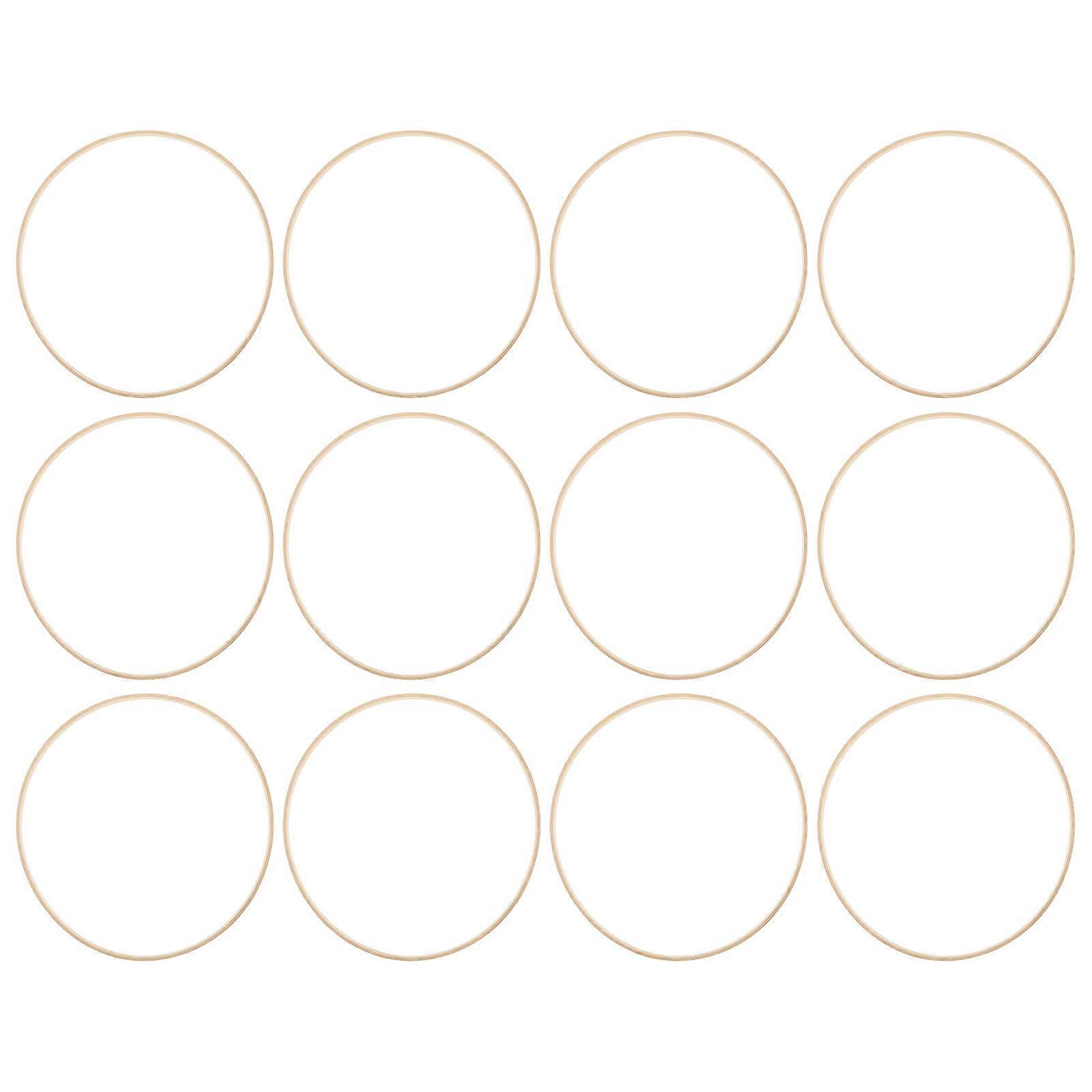 Bamboo Hoop 26cm Dream Catcher Diy Material Craft Frame Smooth Not Easy To Deform 12Pcs