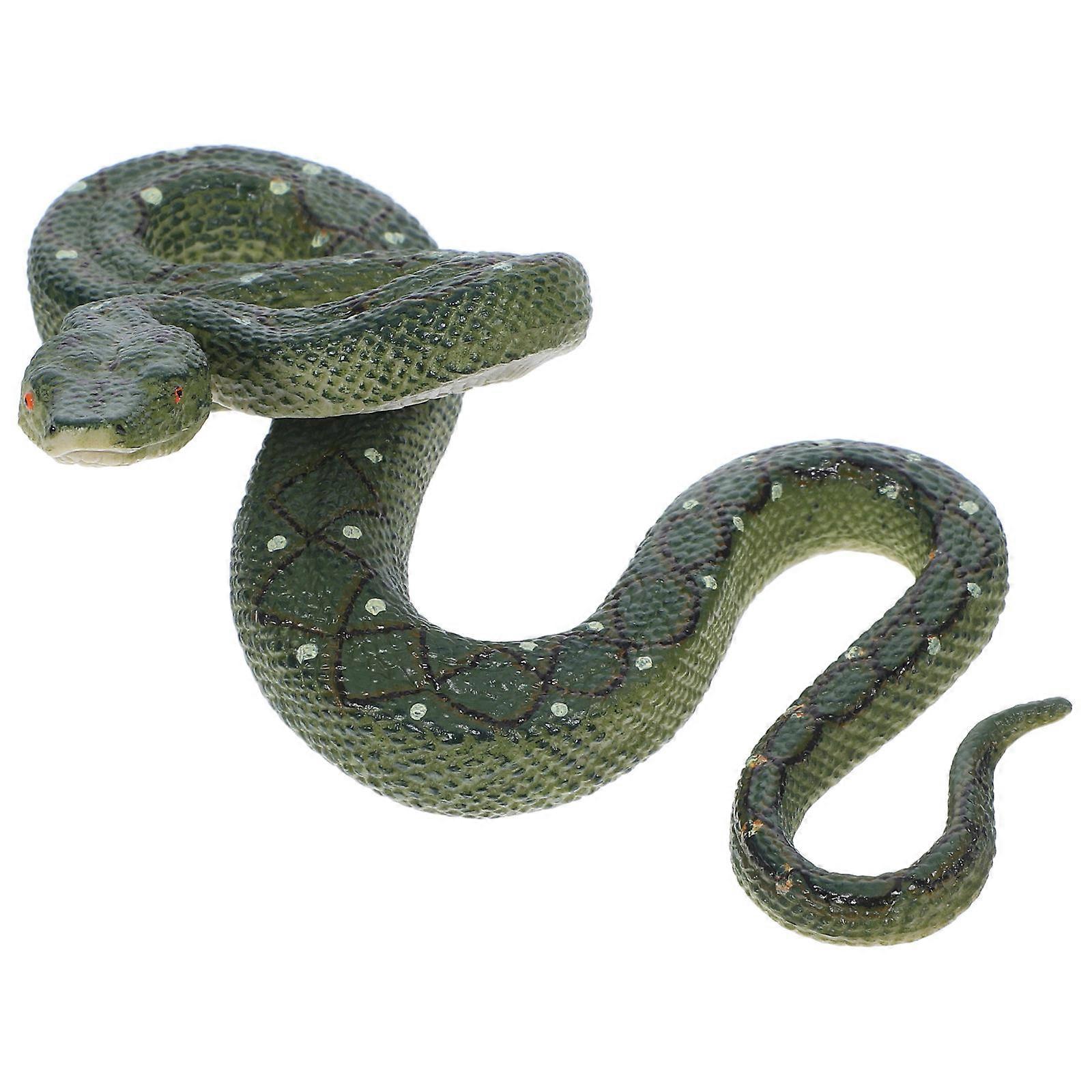 Snake Simulation Plastic Snake Toy for Decoration 3Pcs Lifelike Prop Set