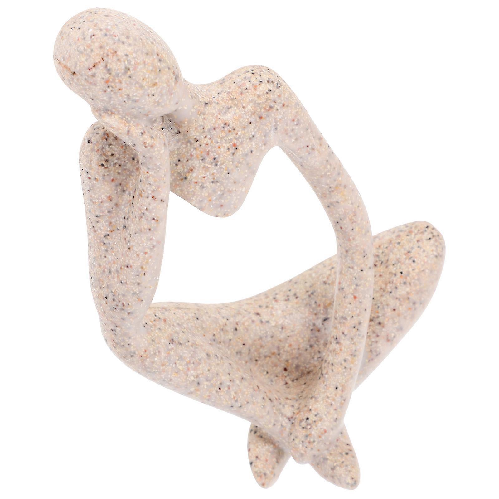 Table Top Statue Abstract Thinker Design Desktop Decoration Modern Style Indoor Decoration 1 Set