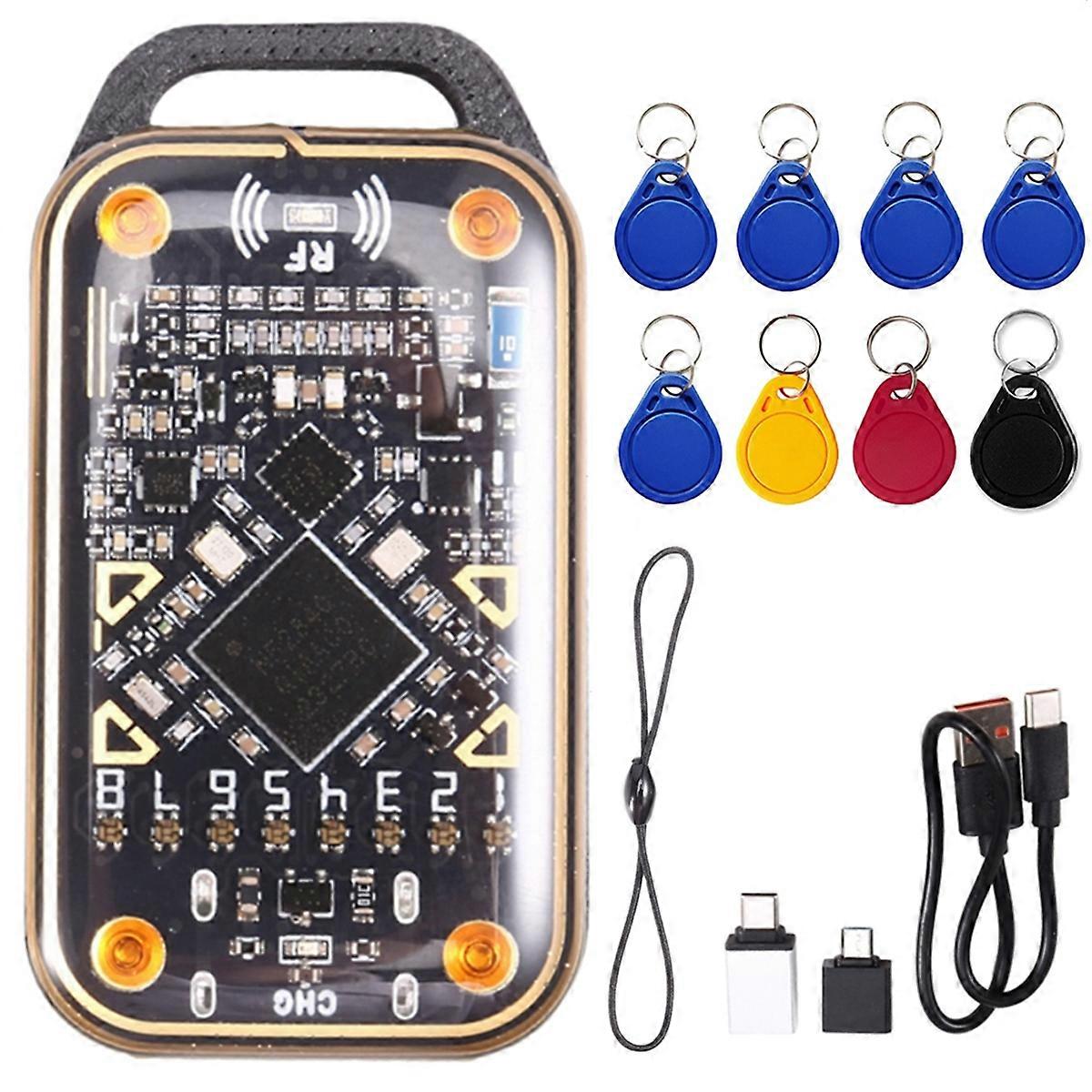 Mise à niveau de l'émulateur de carte à puce Chameleon Ultra + lecteur de puce RFID 4xUID/CUID, porte-clés, duplicateur de cartes 125 kHz 13,56 MHz
