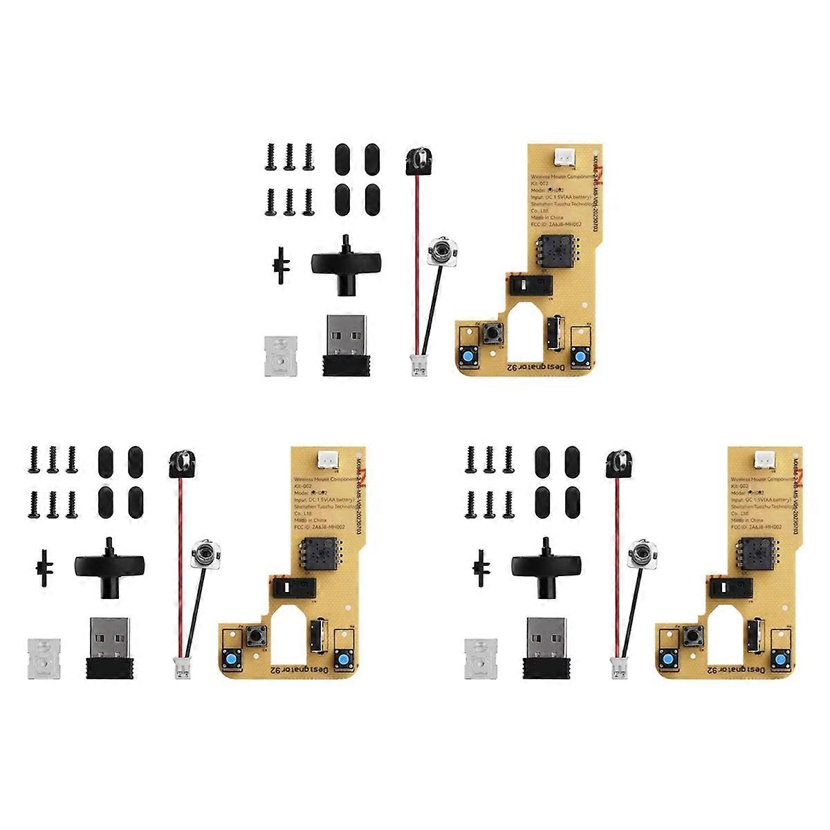 3X for Bamboo Lab DIY 3D Printing Wireless Mouse Kit Model 002 Computer Mouse Components with Printe