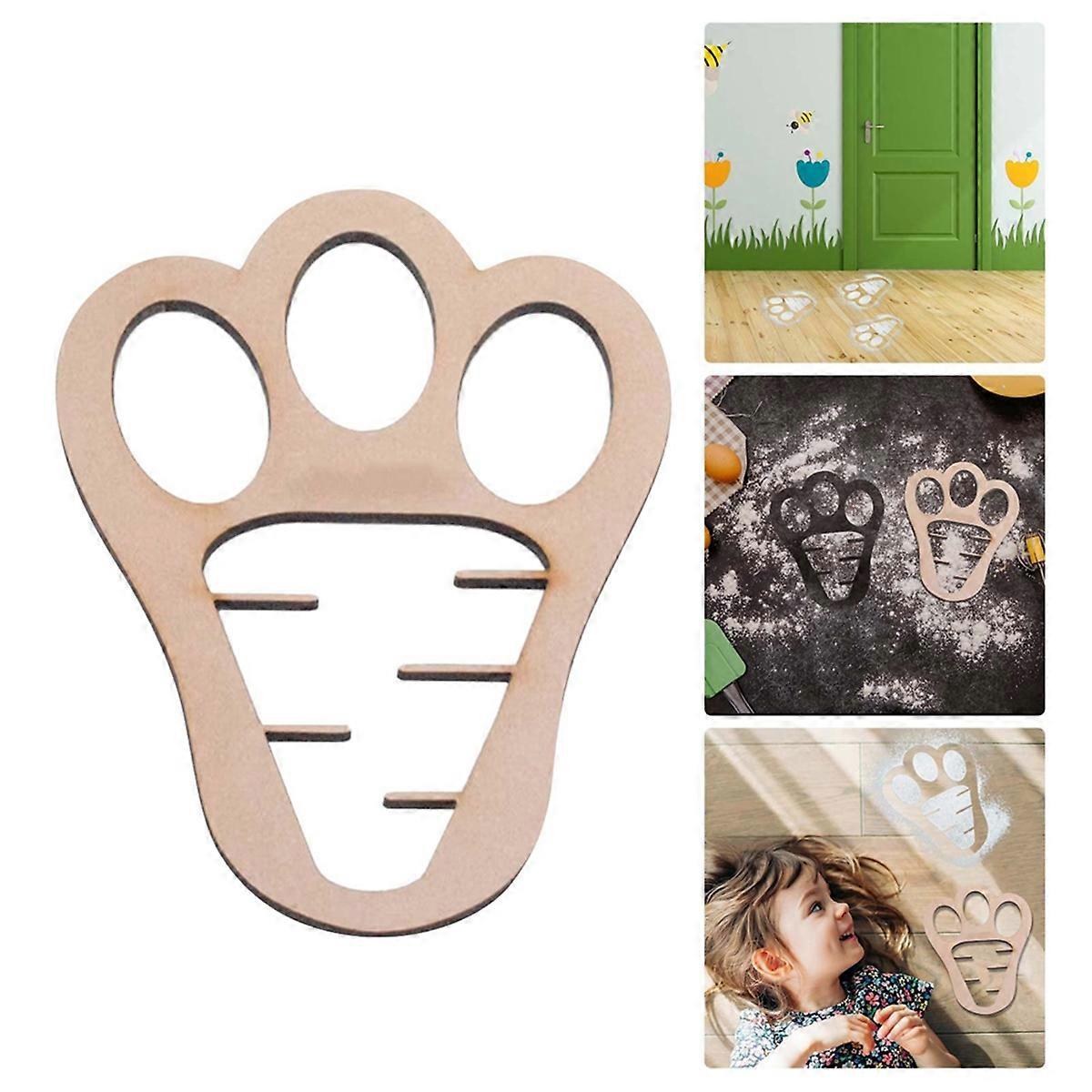 Holiday Banners for Fireplace Staircase Decor Easter Bunny Footprint