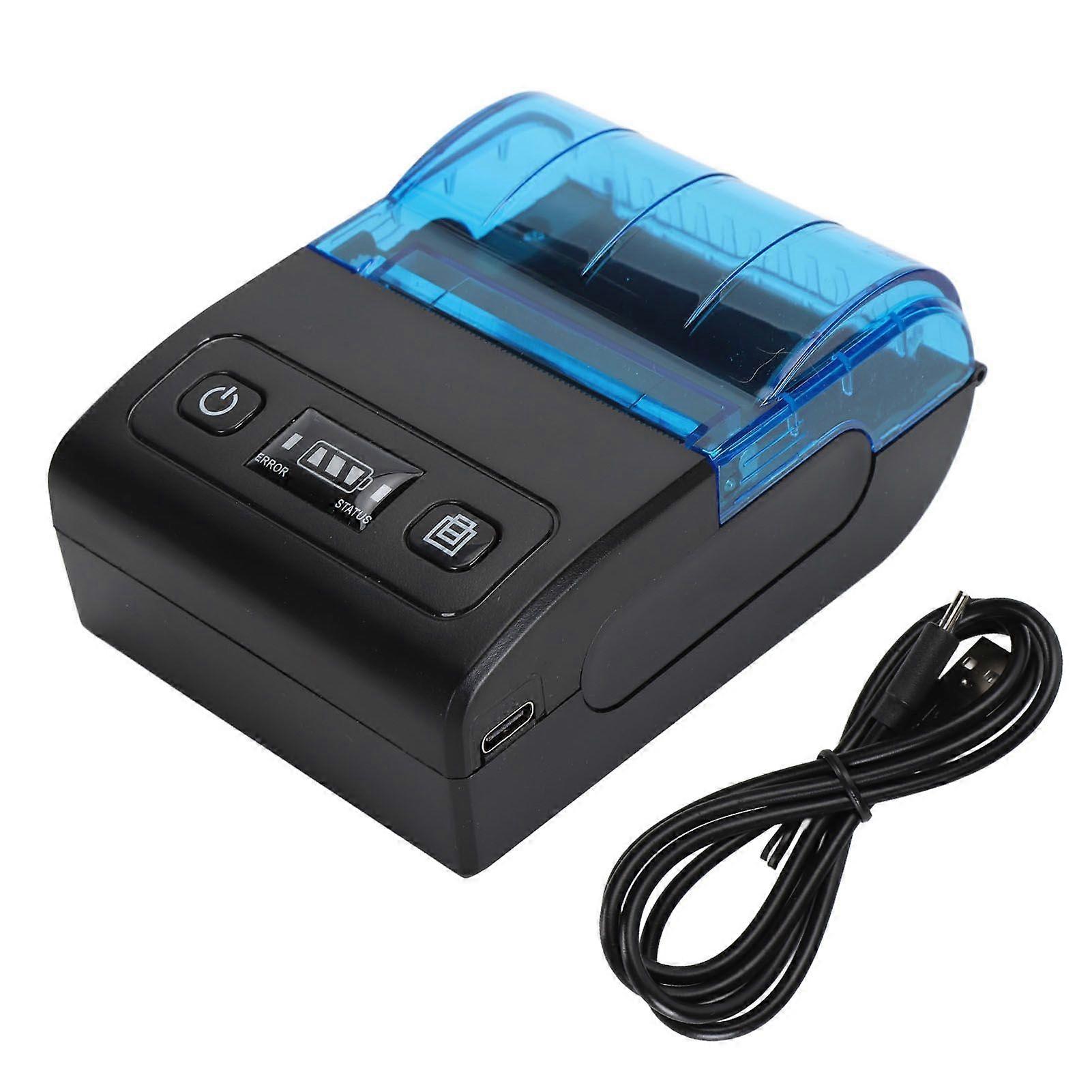 Portable Thermal Receipt Printer 1500mAh 58mm Multi Language Support Bluetooth Mobile Thermal Printer