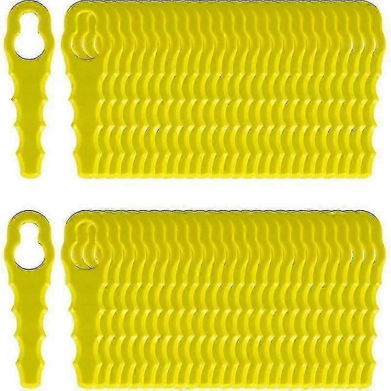 Pack de 100 compatível com lâminas compatíveis com Ryobi Edger, cabeça dupla Serrated Bla-Good