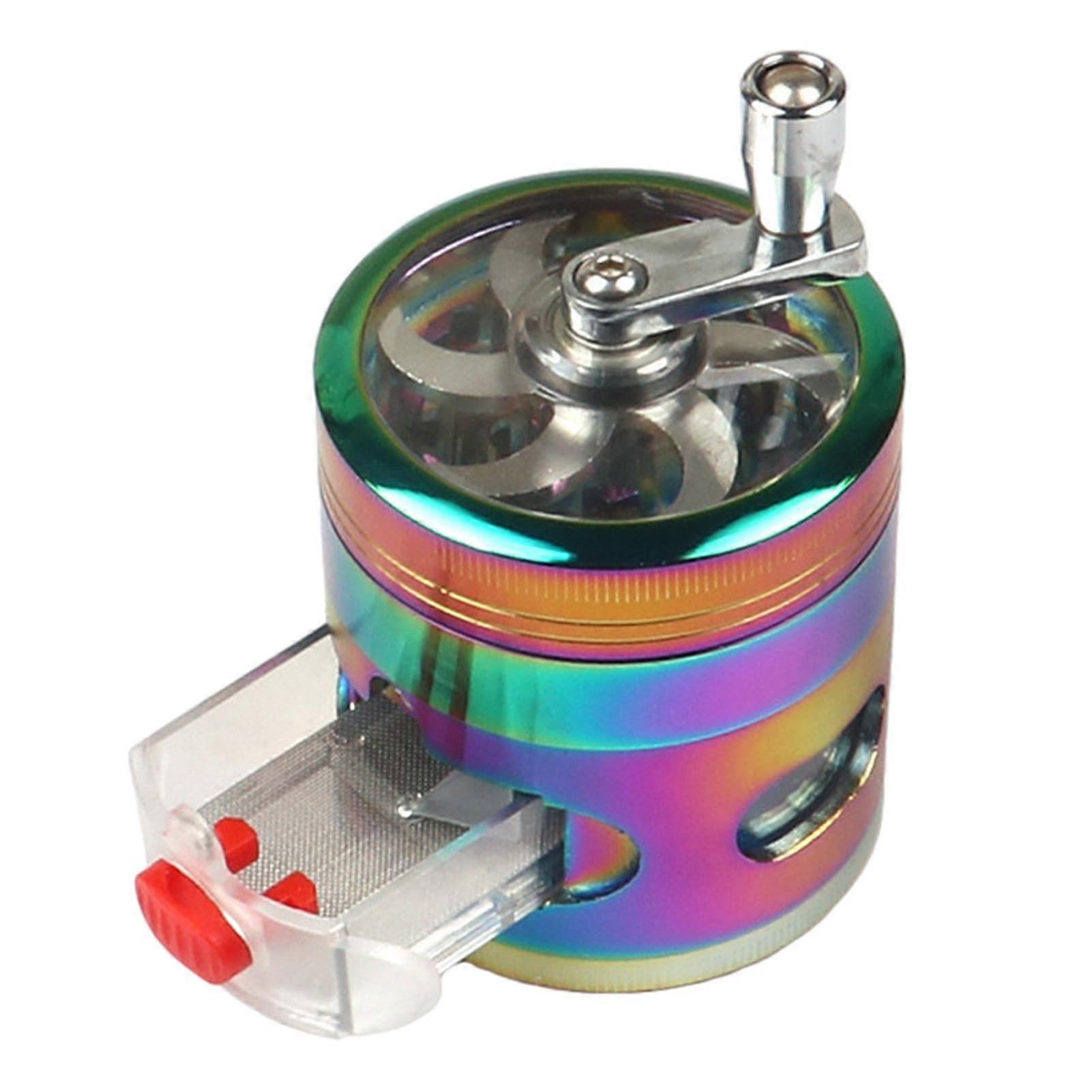 Hand Crank Grinder Waterproof Rustproof Transparent Drawer For Cigarettes Herbs Spices Tea Coffee WindingHandle