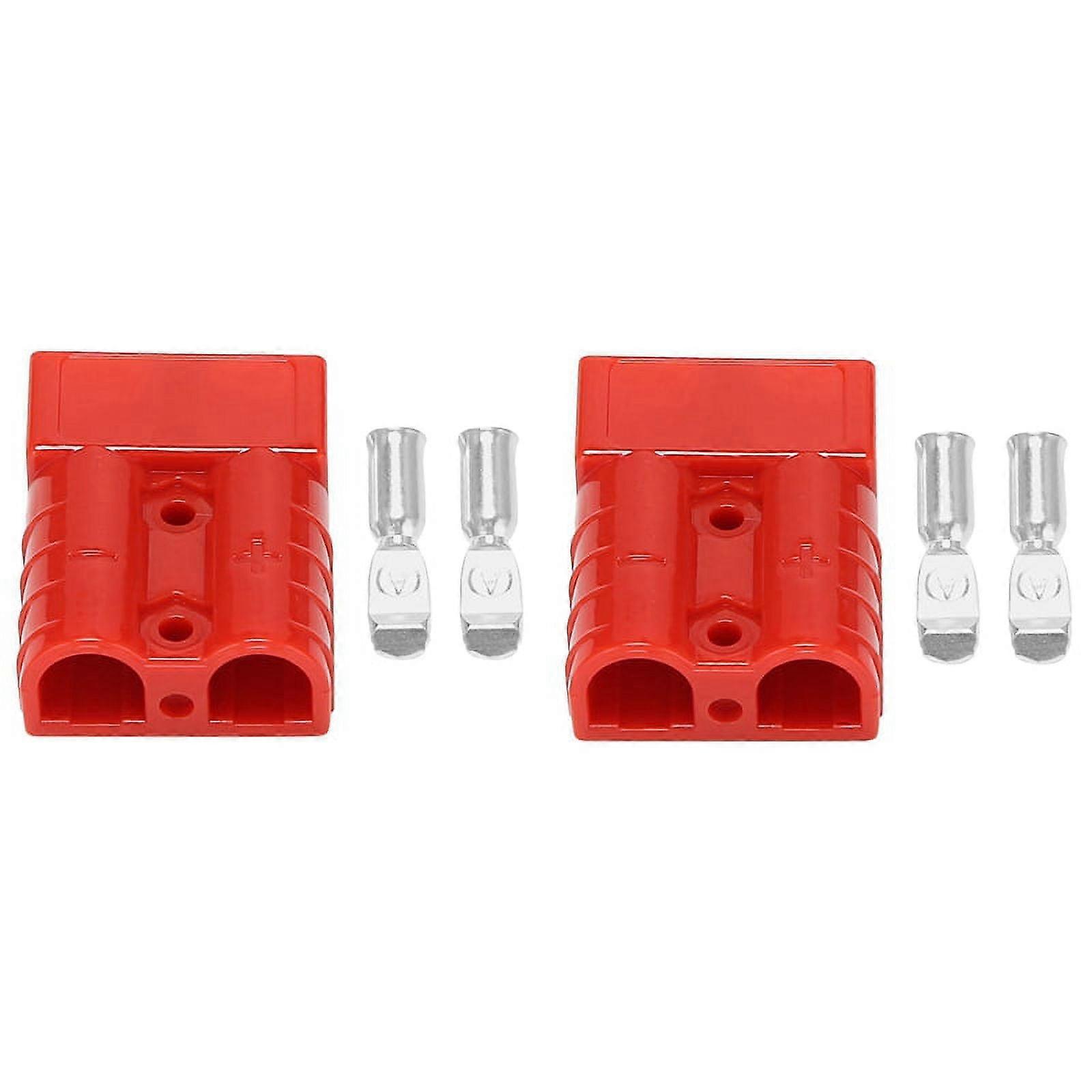2X for Anderson Style Plug Connectors 50A 600V 6-12AWG AC/DC Tool for 6AWG Plated Solid Terminals Plugs Red