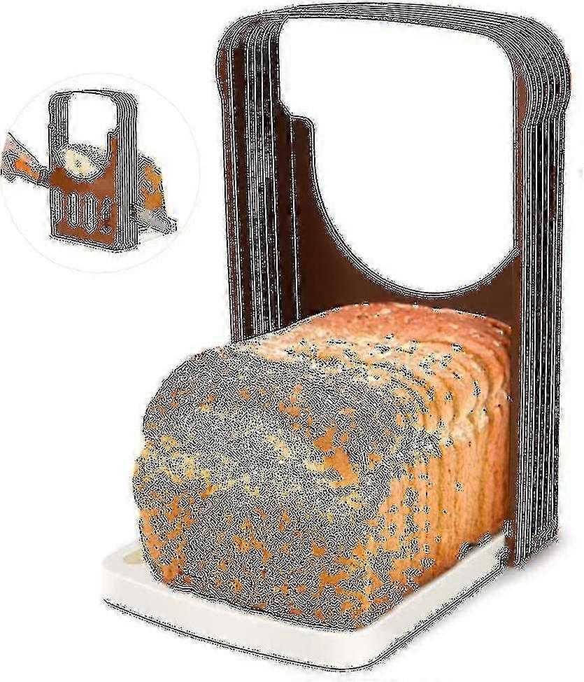 Bread Slicing Machine, Folding Adjustable Bread Slicer, Fast Slicing, Thickness Uniformity, Knife Slicer Gift 25-26