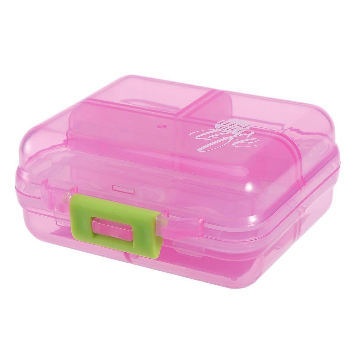 Portable Case Camping Travel Pills Box with 7 Compartments for Storage 3Pcs