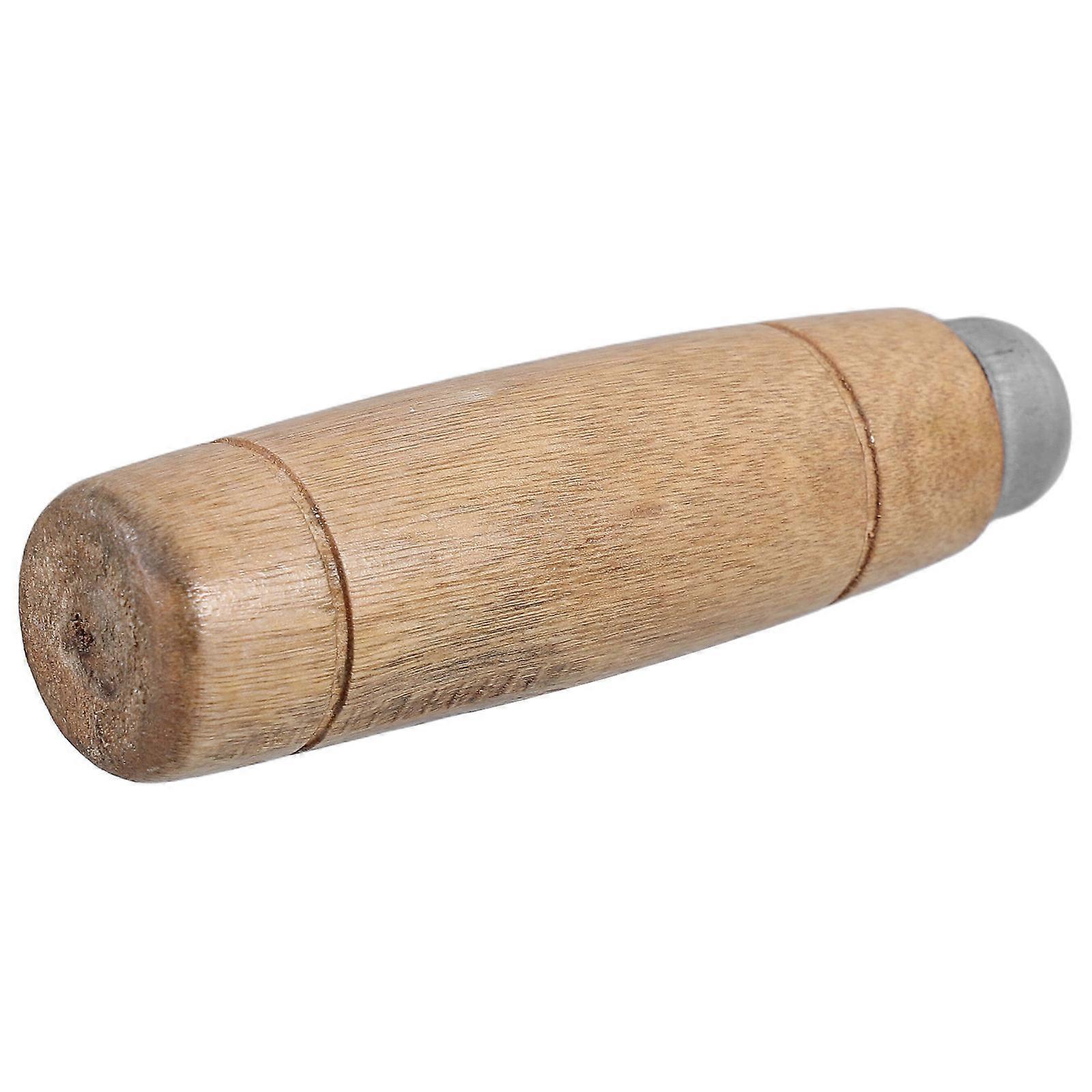 Wooden File Handle with Metal Collars Replacement Handle For Kitchen Use 1Set
