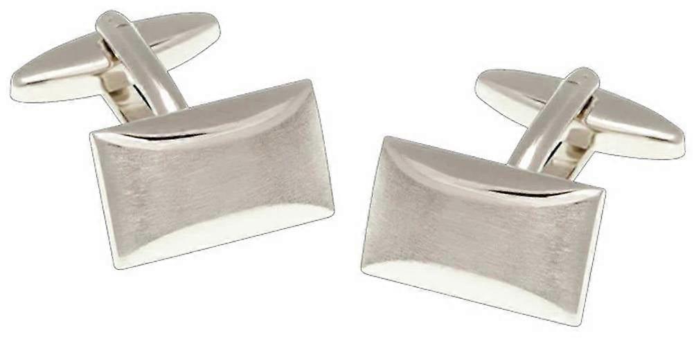 David Van Hagen Rectangle Cufflinks - Silver