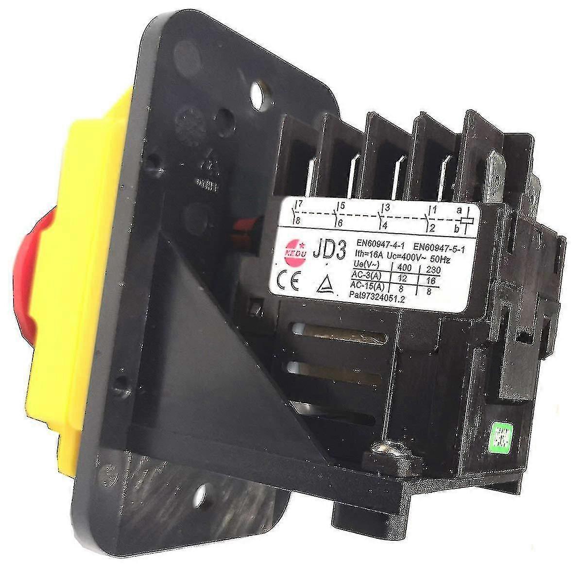 防水工業用電磁プッシュボタンスイッチ Jd3 Kjd11 Kedu 10ピン 8ピン 24V 250V 400V リレースイッチ (10ピン-400V カバー付き)