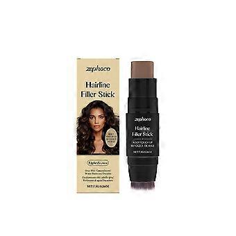 Light brown 7.5g natural hairline filler series with brush head, no makeup, portable hair edge modification stick