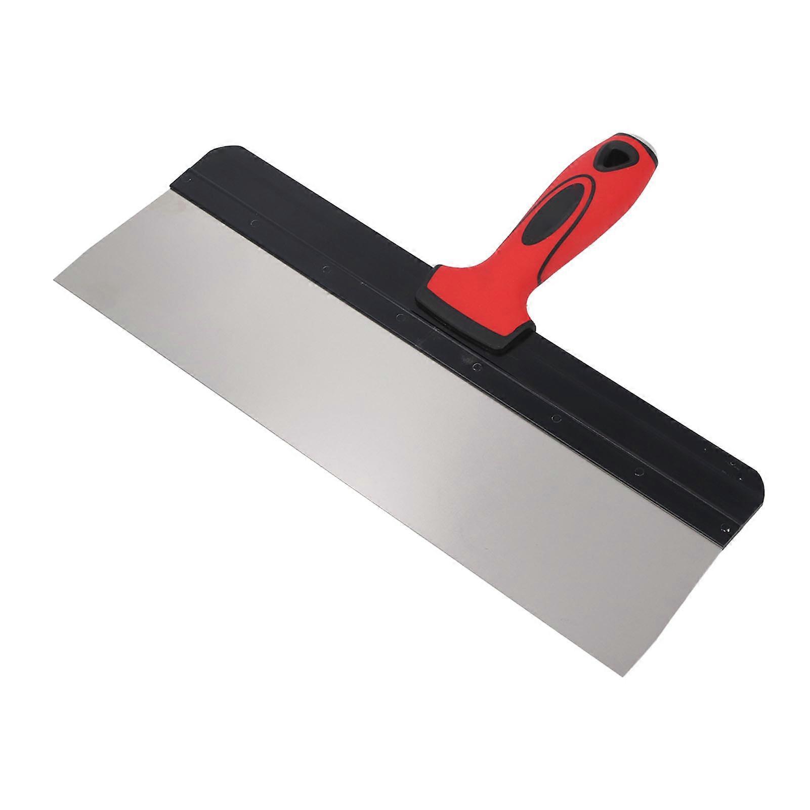 14in Stainless Steel Putty Cutter Drywall Taping Cutter with Non Slip Soft Handle for Applying and Smoothing Plaster Adhesive Paint 