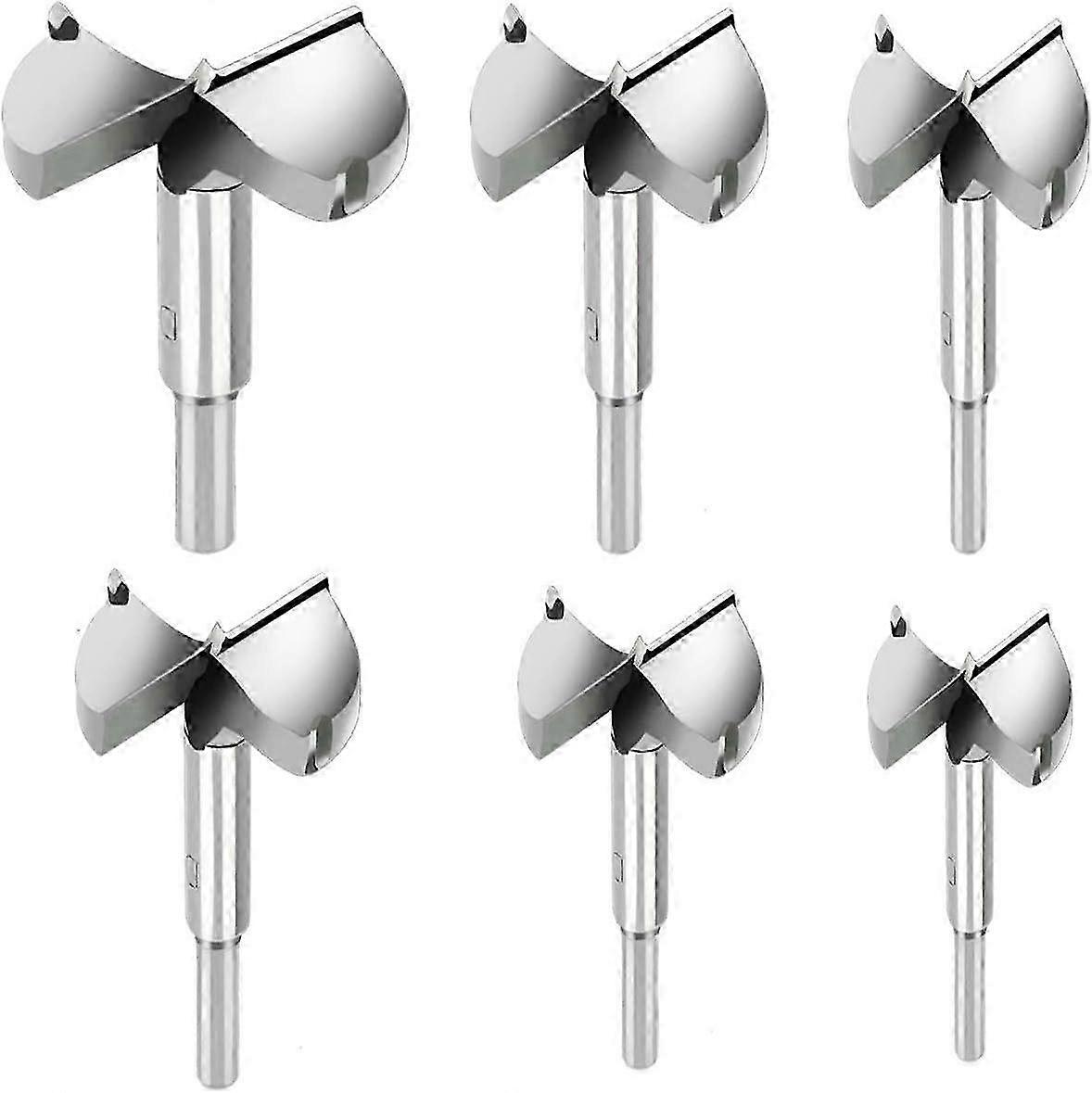 25-26 6 יחידות מקדחי עץ, מקדח עץ קרביד בקוטר 30/35/40/45/50/60 מ"מ, מקדחים לקידוח מוצרי עץ, מגירות, פלסטיק