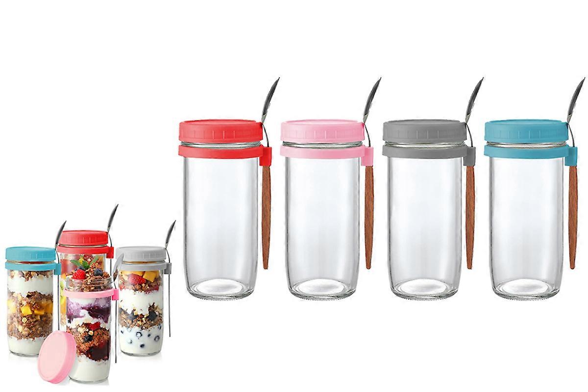 4Pcs 600ML Overnight Oats Jars Overnight Oats Container