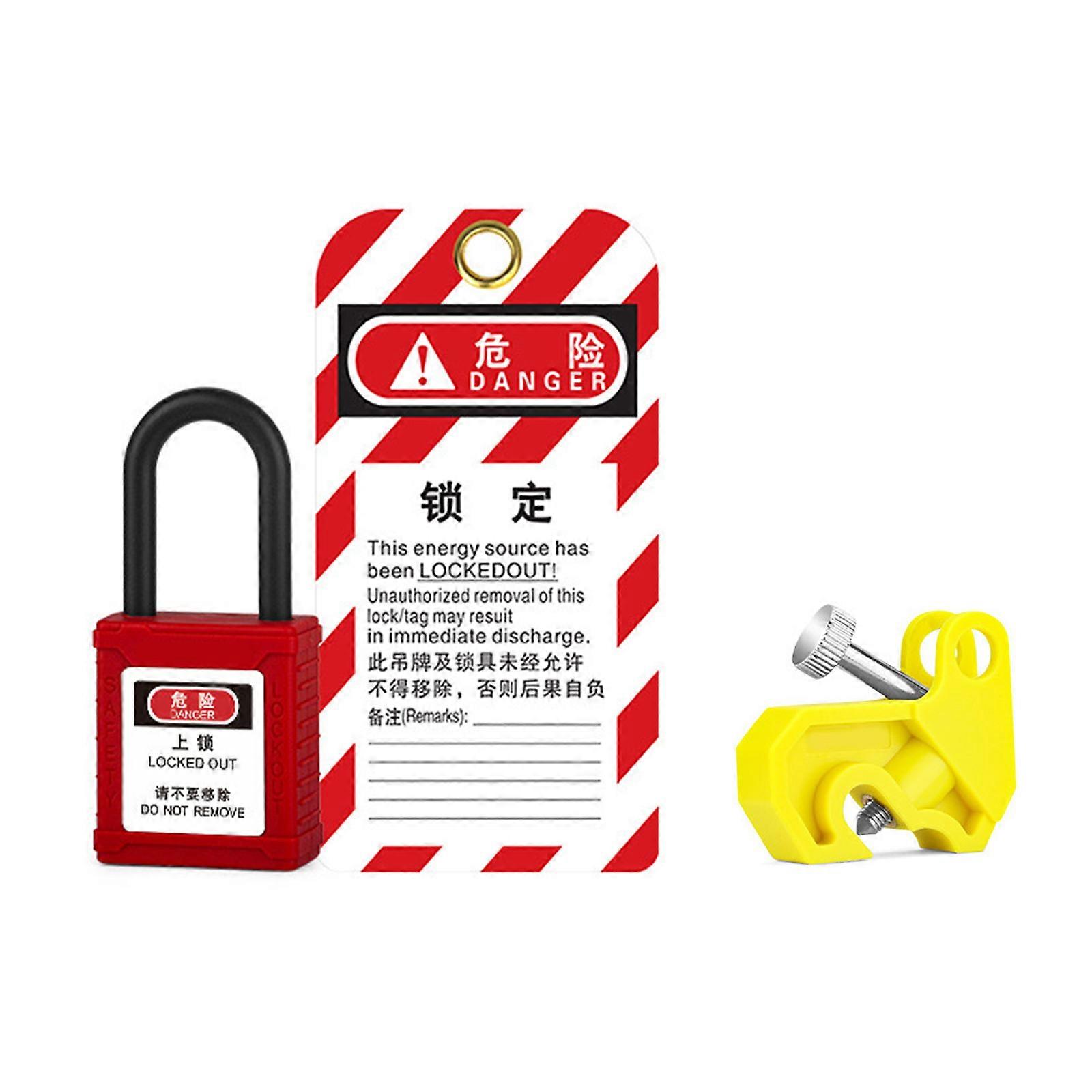 Industrial Nylons Circuit Lock Corrosion Proof Construction For Power System Isolation And Worker Protecting  Yellow