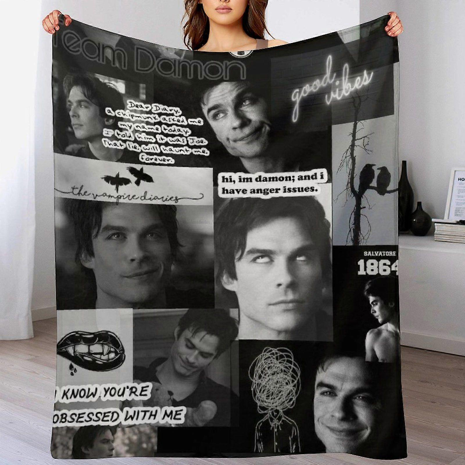 The Vampire Diaries Cozy Durable Blanket for Camping Lounge Couch Foldable Anti-Pill Soft Touch Washable Breathable
